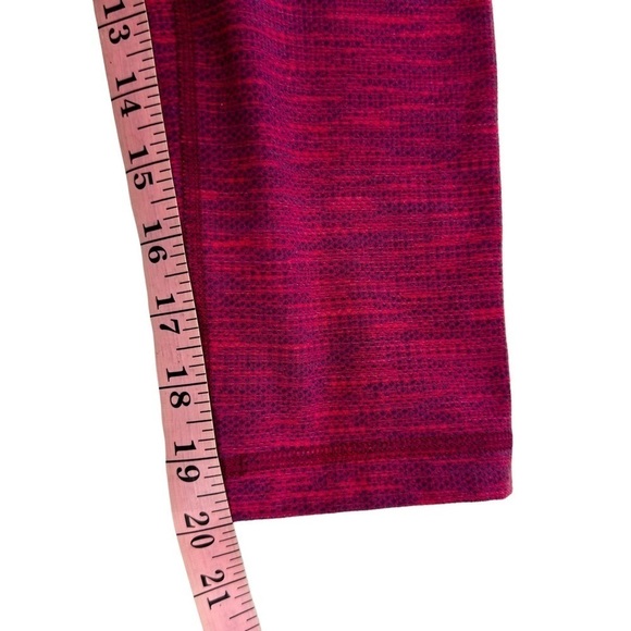 Lululemon Wunder Under Crop II red pink berry space dye leggings 4 - Picture 16 of 16